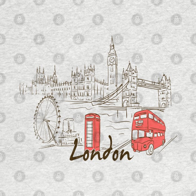 London Souvenir by Happy Art Designs